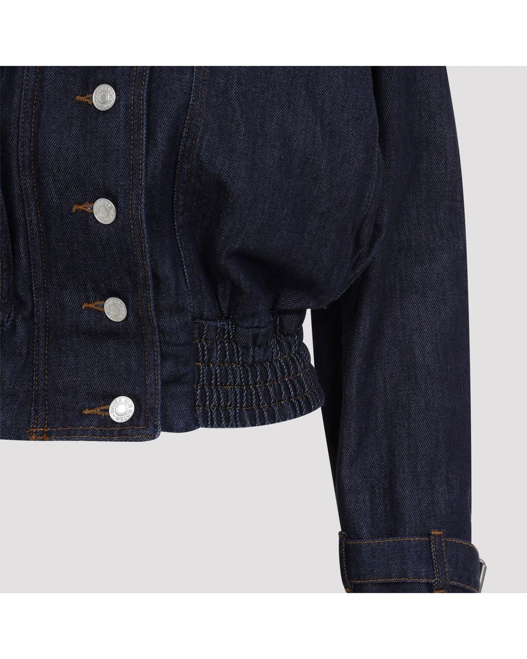 Dries Van Noten Vida Spijkerjack in het Blue