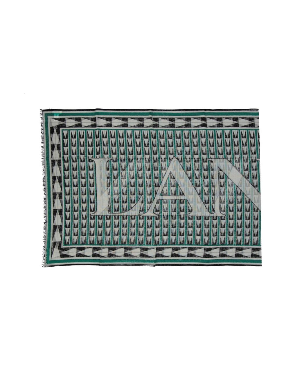 Lanvin Blue Wool Scarf