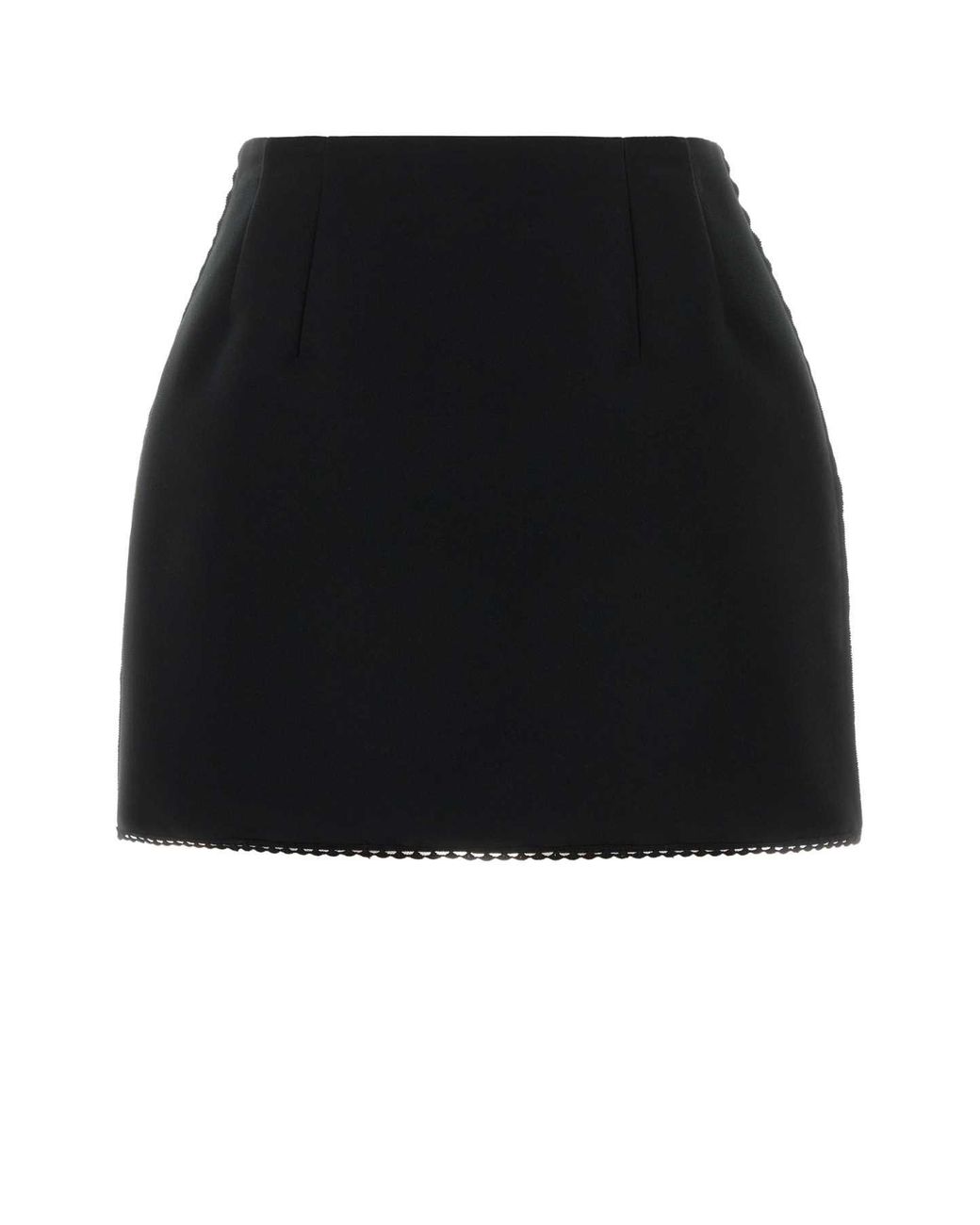 Prada Black Polyester Blend Mini Skirt