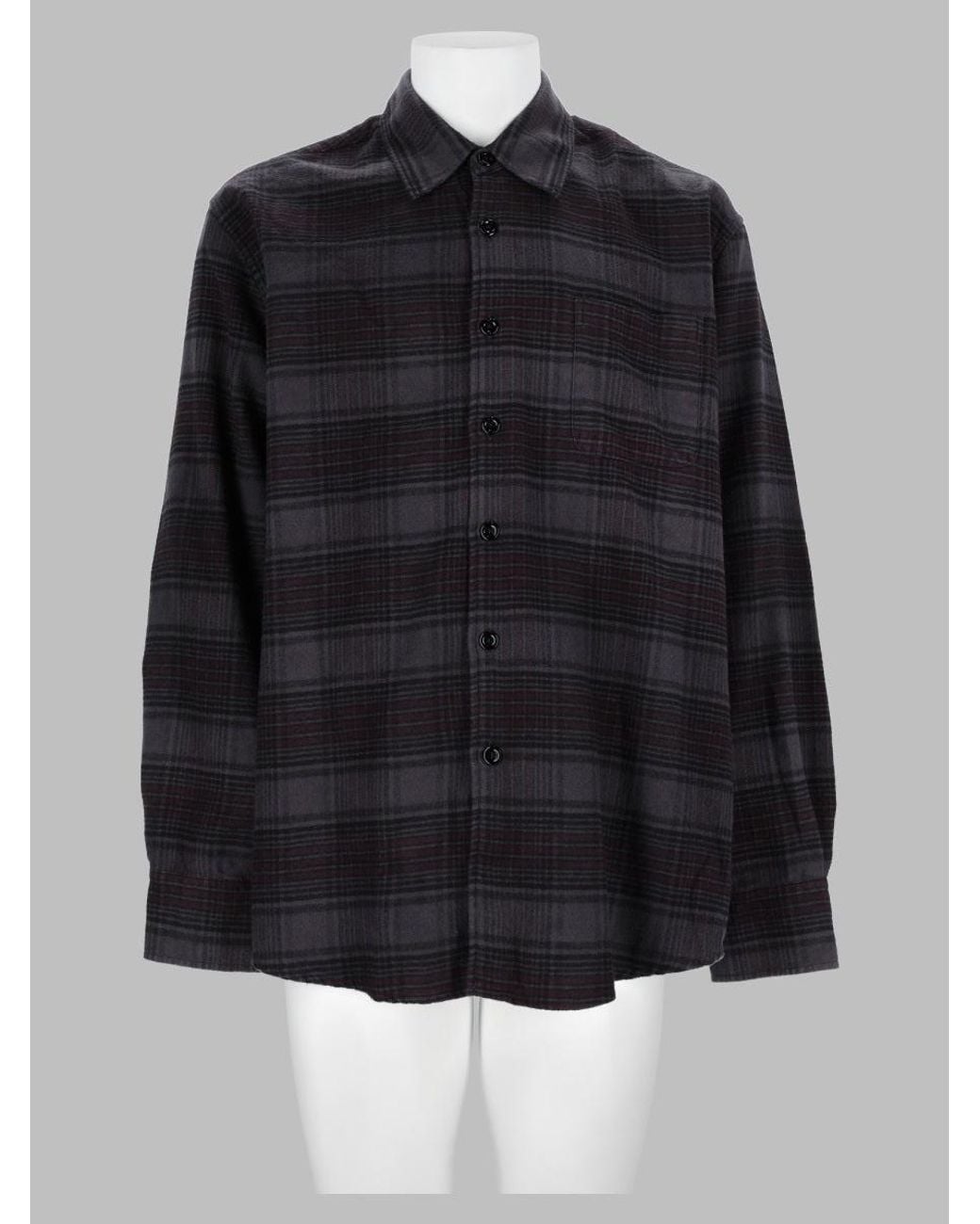 Our Legacy Black Checked Flannel Button-Up Shirt for men