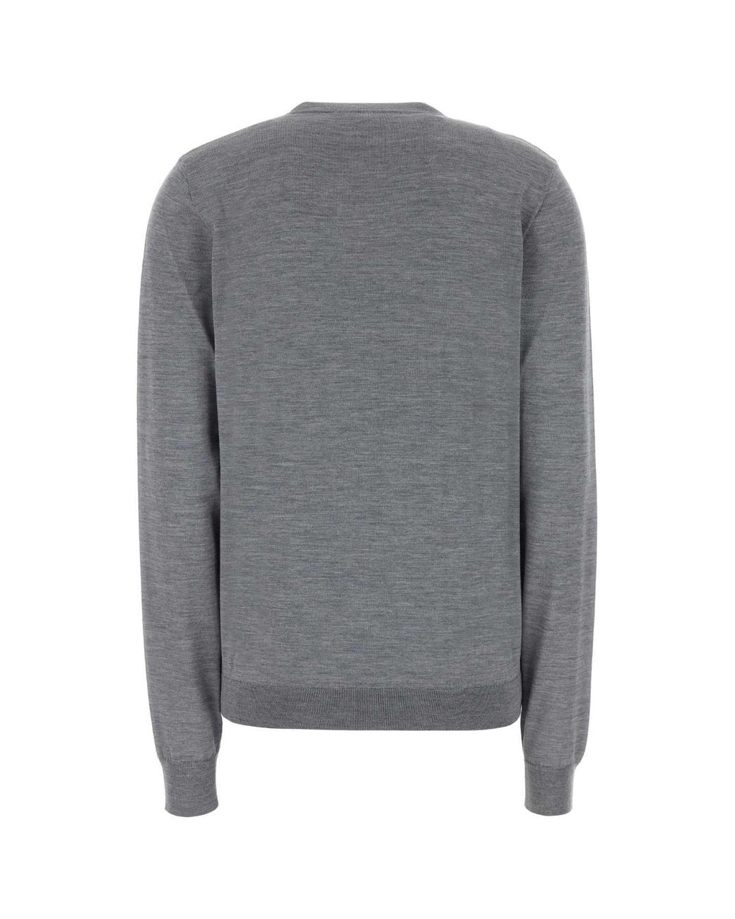 Gucci Gray Solid V Neck Sweater