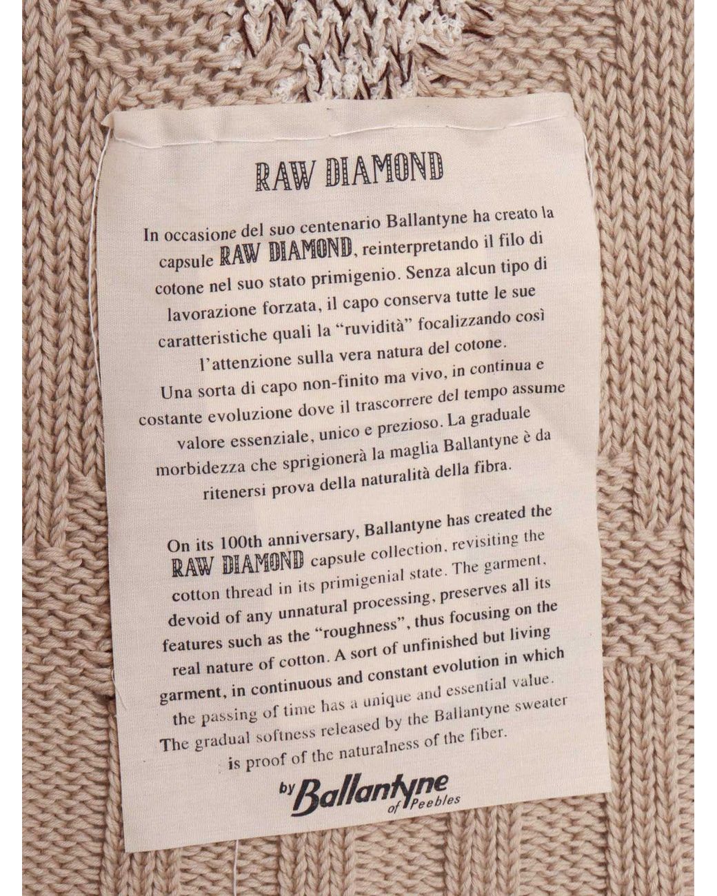Ballantyne Brown R Neck Pullover