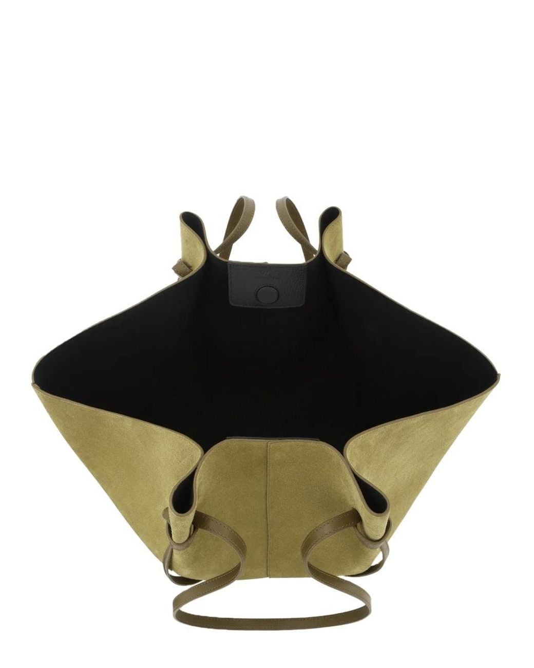 Yuzefi Green Large Suede Tote Bag