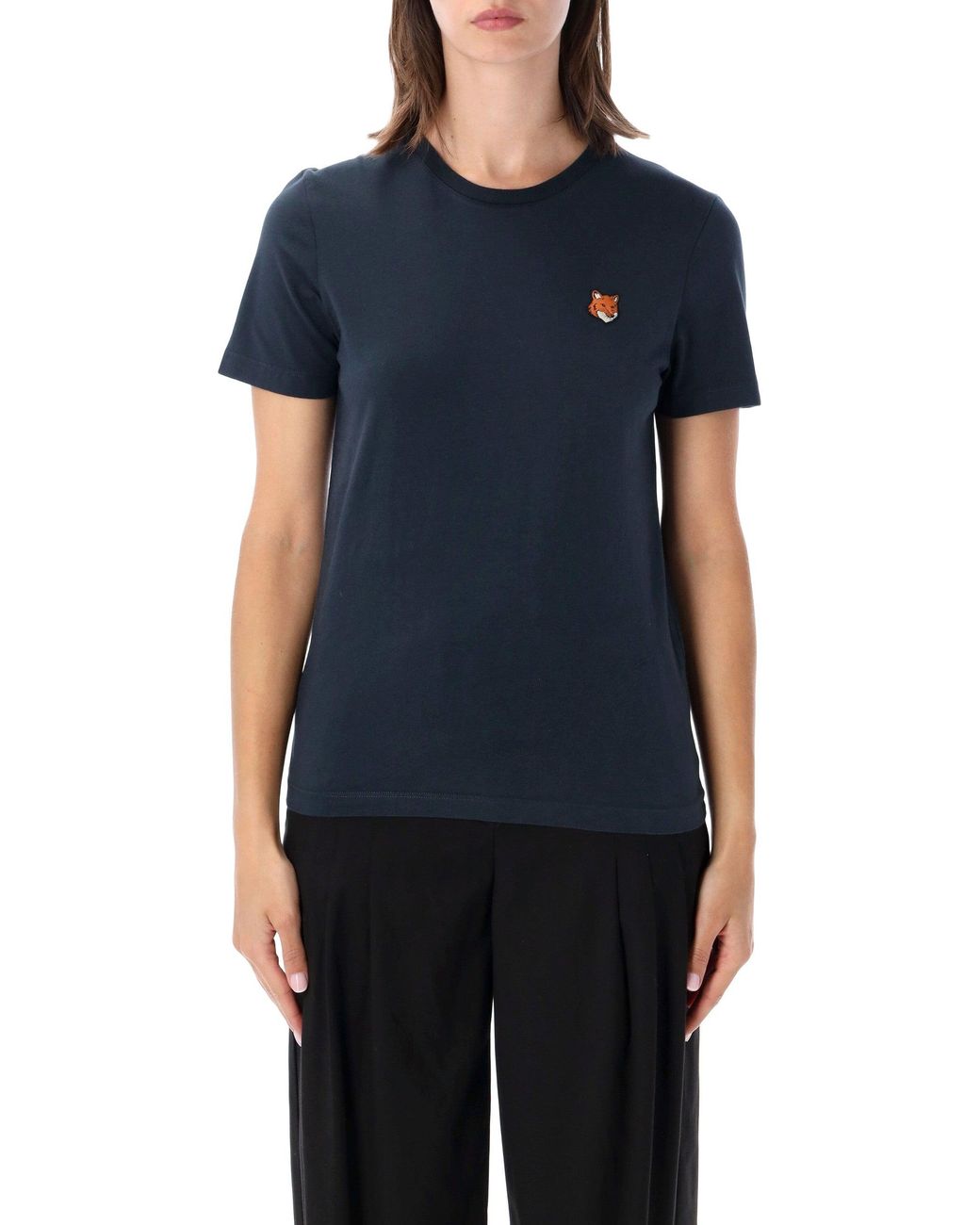 Maison Kitsuné Blue Fox Patch Crewneck T-Shirt