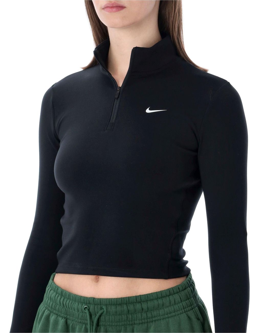 Nike Blue Dri-Fit Zipped Midlayer Top