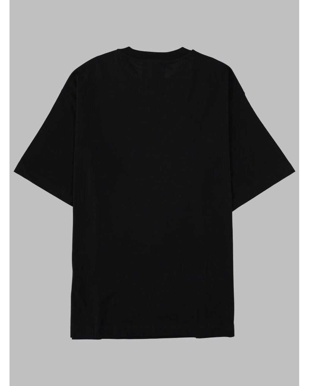 Versace Jeans Couture Black T Shirt Con Logo "Liquify Rubber"