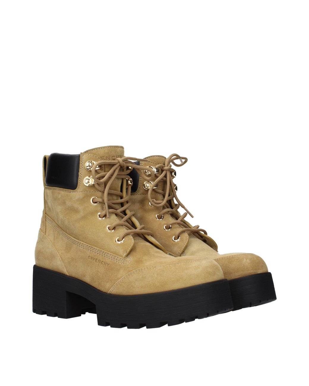 Givenchy Multicolor Trekker Boots/Hazelnut Suede