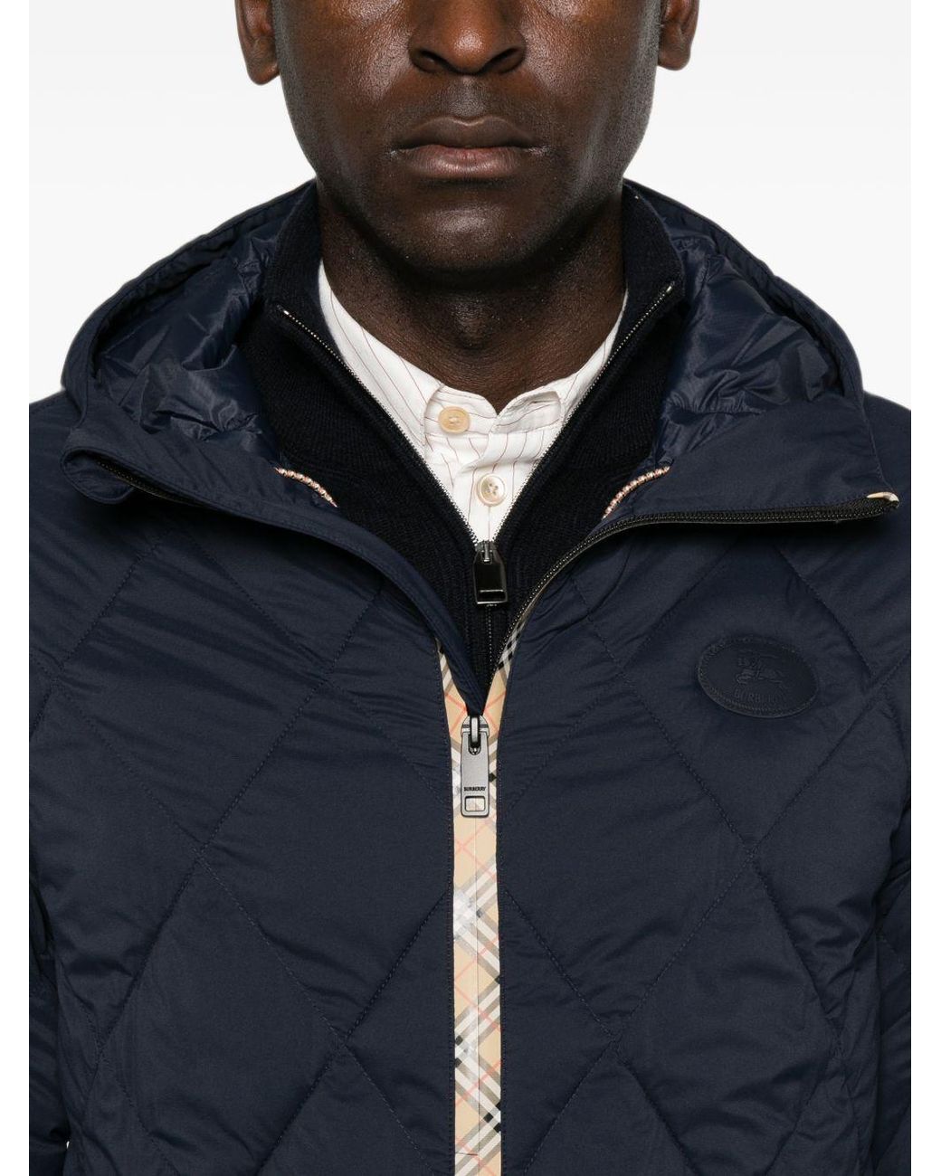 Burberry Blue Hescott Nylon Blouson Jacket for men
