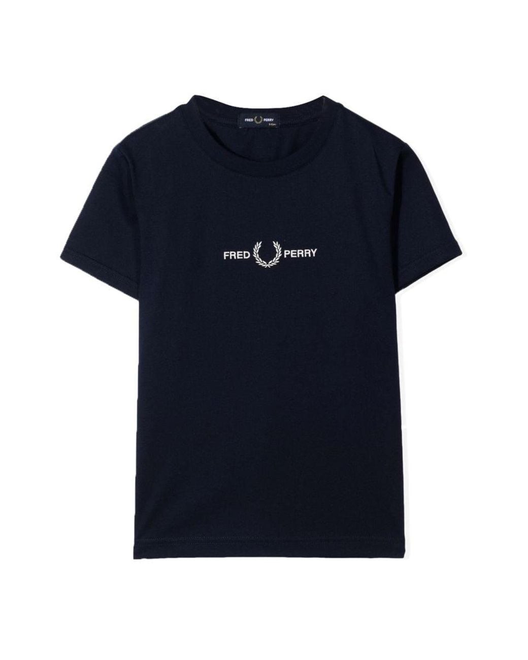 Fred Perry Blue Embroidered T-Shirt