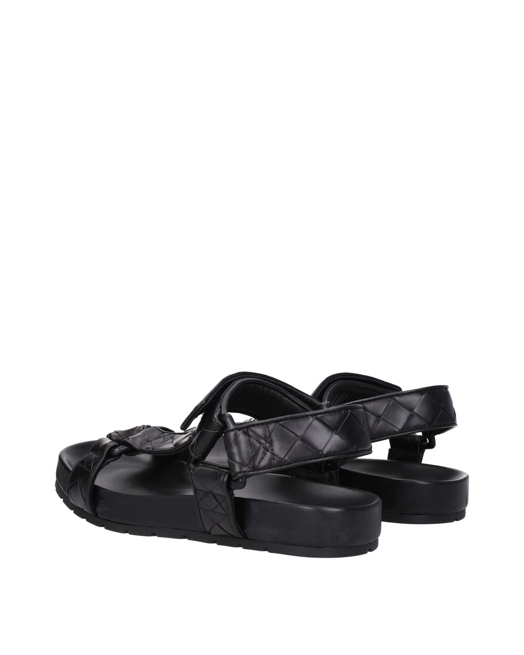 Bottega Veneta Schoenen ,Zwart ,Leer Zwarte Leren Slingback Sandalen in het Black voor heren
