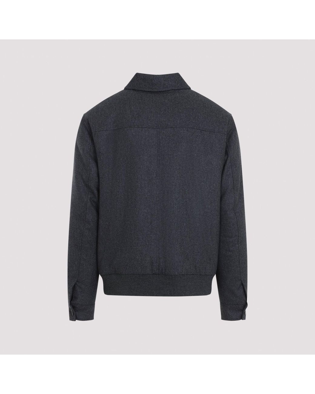 Kiton Blue Dark Bomber Jacket for men