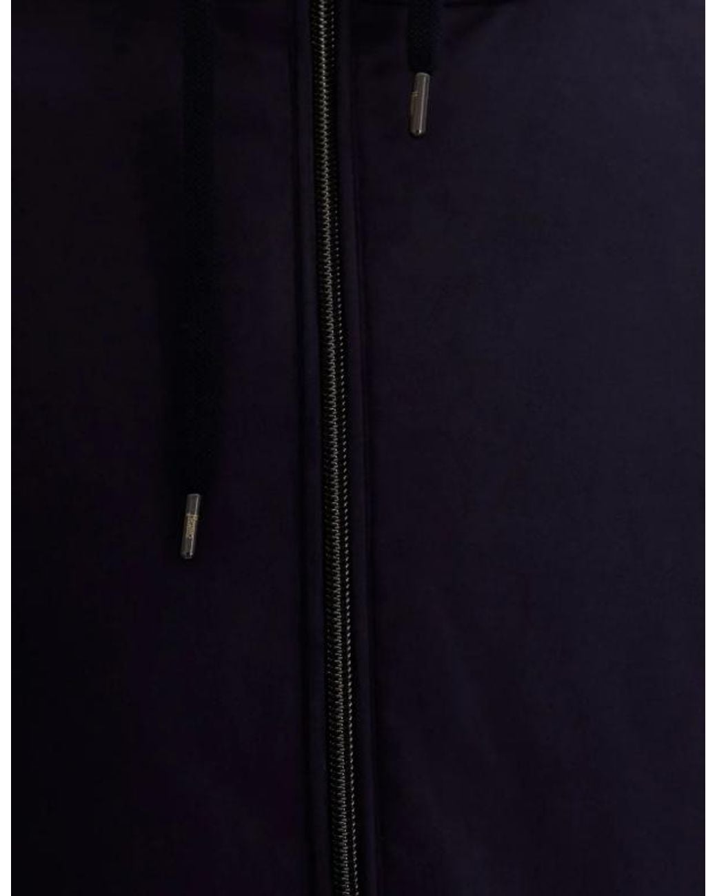 Herno Blue Zip Up Hooded Jacket