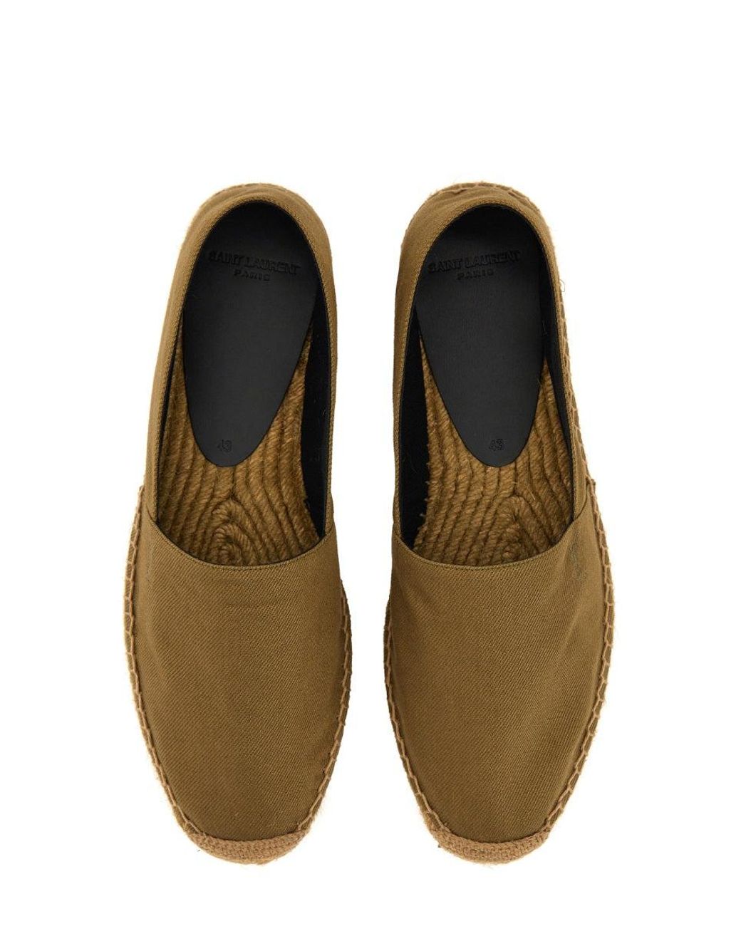Saint Laurent Green Cotton Gabardine Espadrille