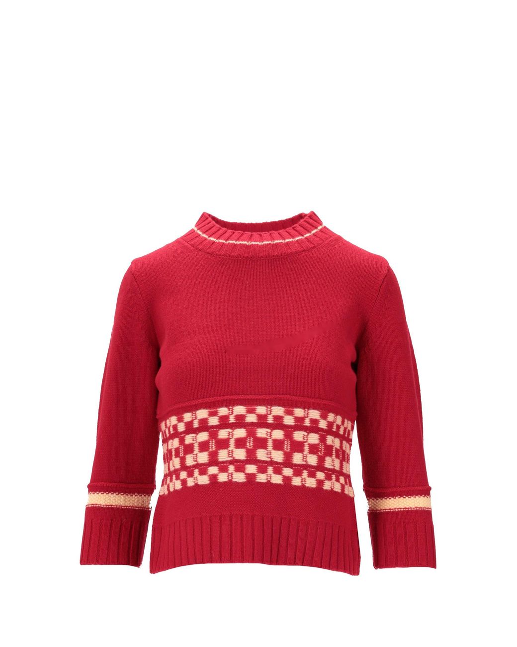 B.B. Wallace Red Pullover mit Rundhalsausschnitt