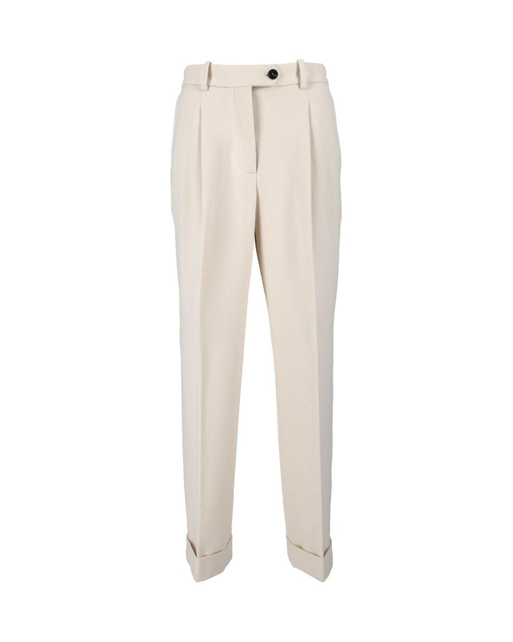 Circolo 1901 Natural High-Waist Tailored Formal Pants