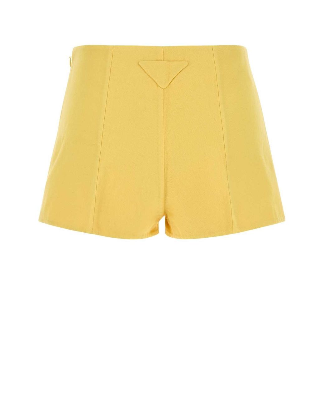 Prada Yellow Cotton Shorts