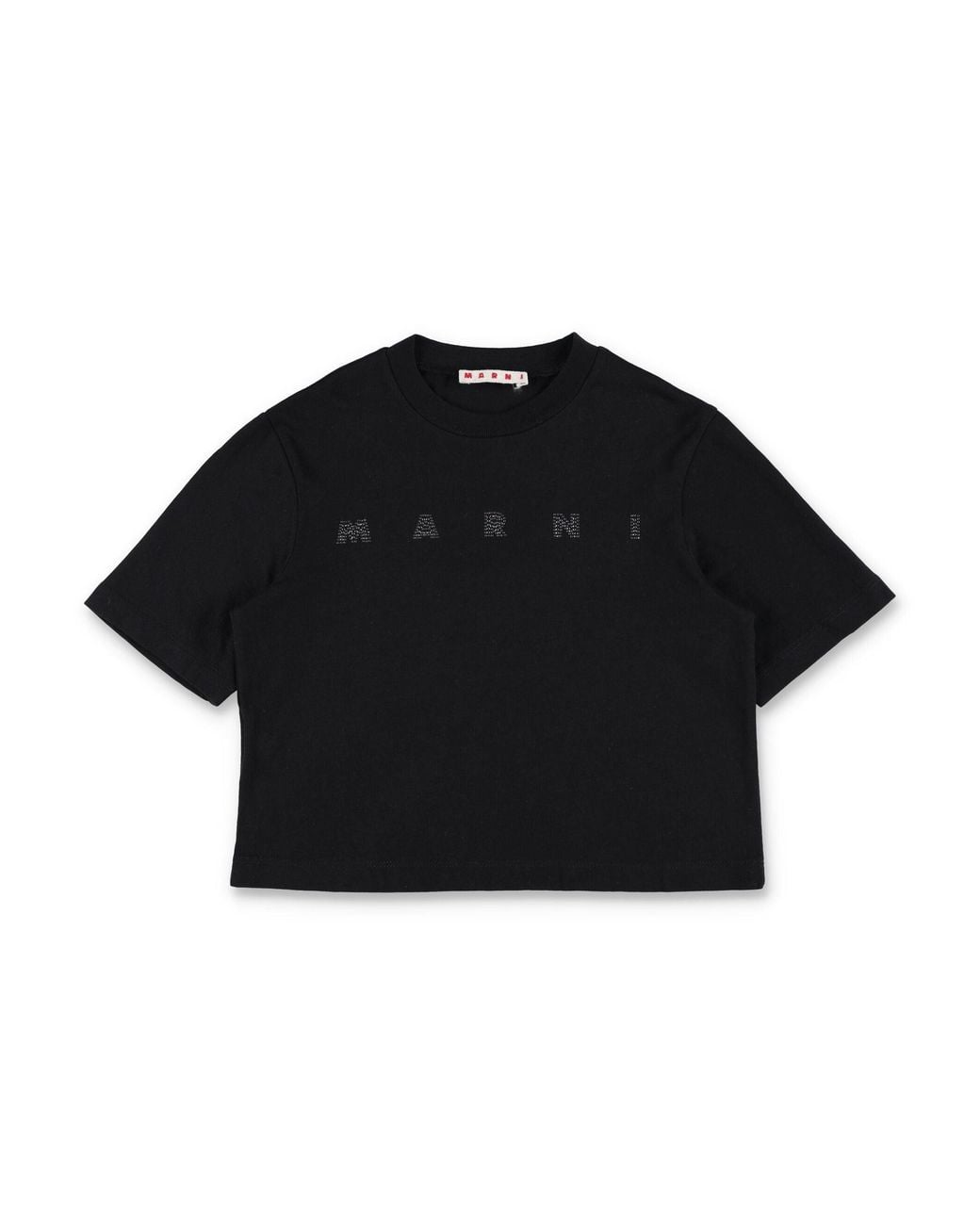 Marni Black Girls 100% Cotton T-Shirt