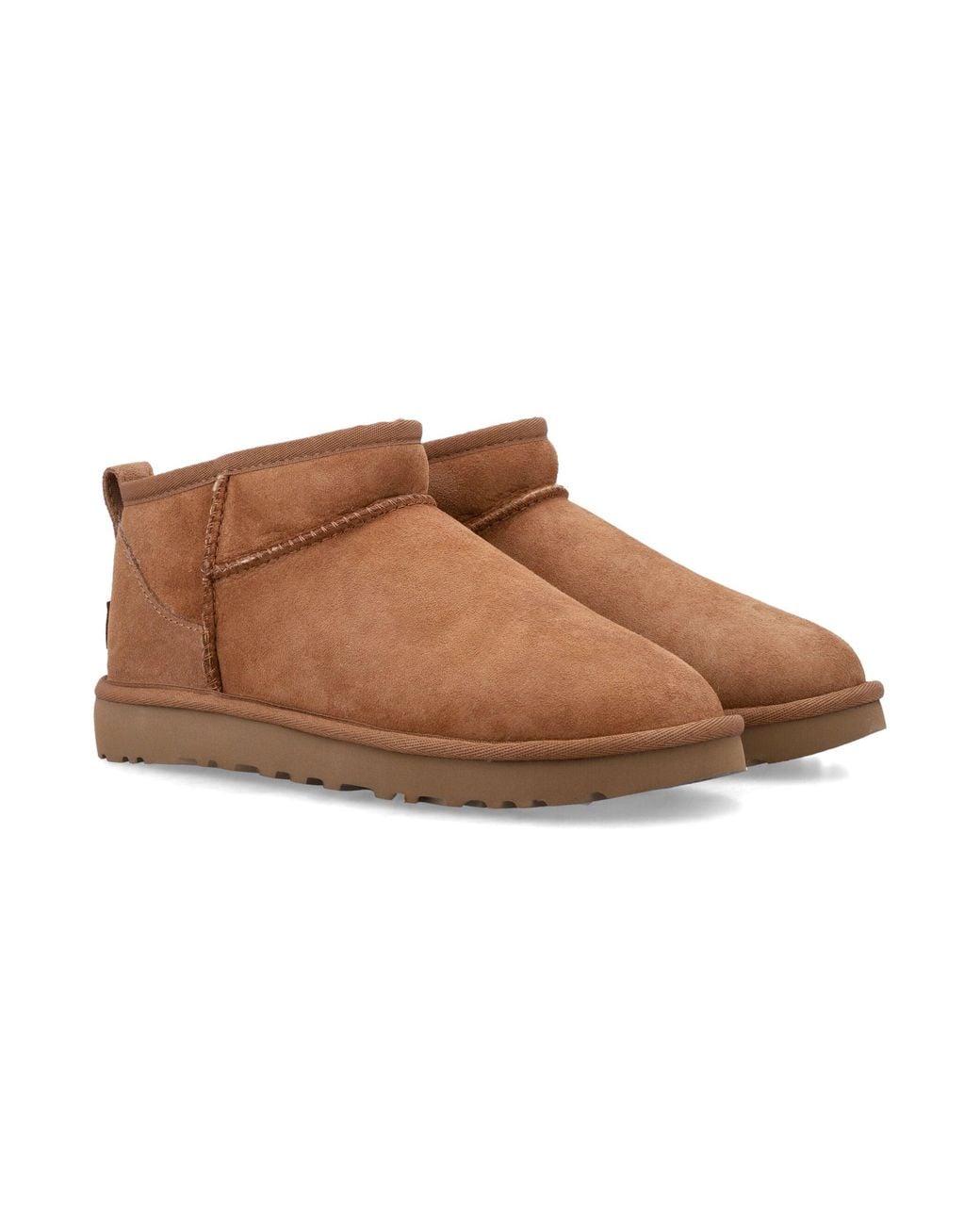 Ugg Brown Classic Ultra Mini Suede Boots For