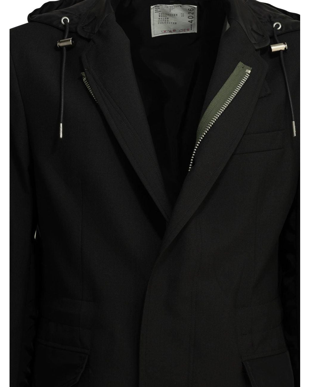 Sacai "x Nylon"-blazer in het Black