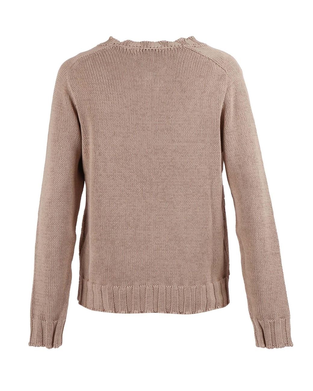 Ballantyne Brown R Neck Pullover