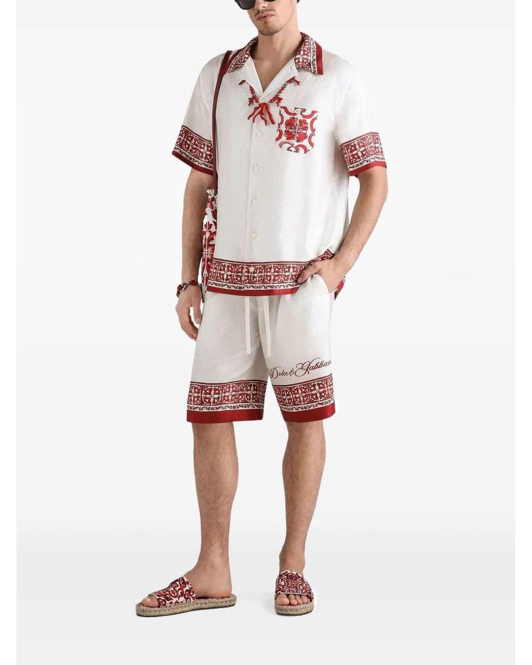 Dolce & Gabbana White Dolce & Gabbana Vanity Bermuda Shorts for men