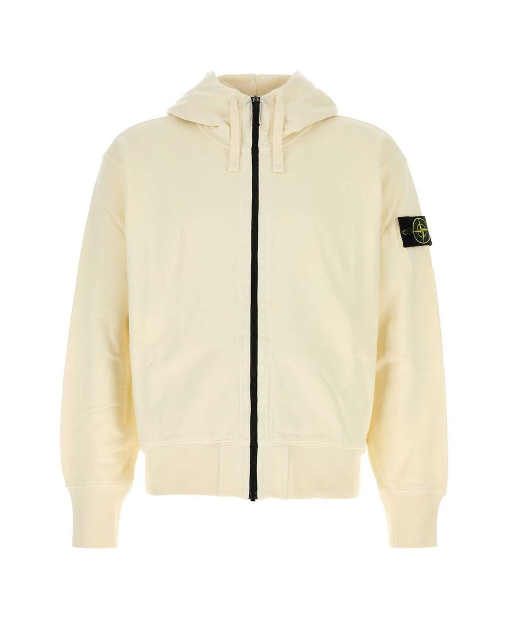 Stone Island Natural Cream Cotton Sweatshirt