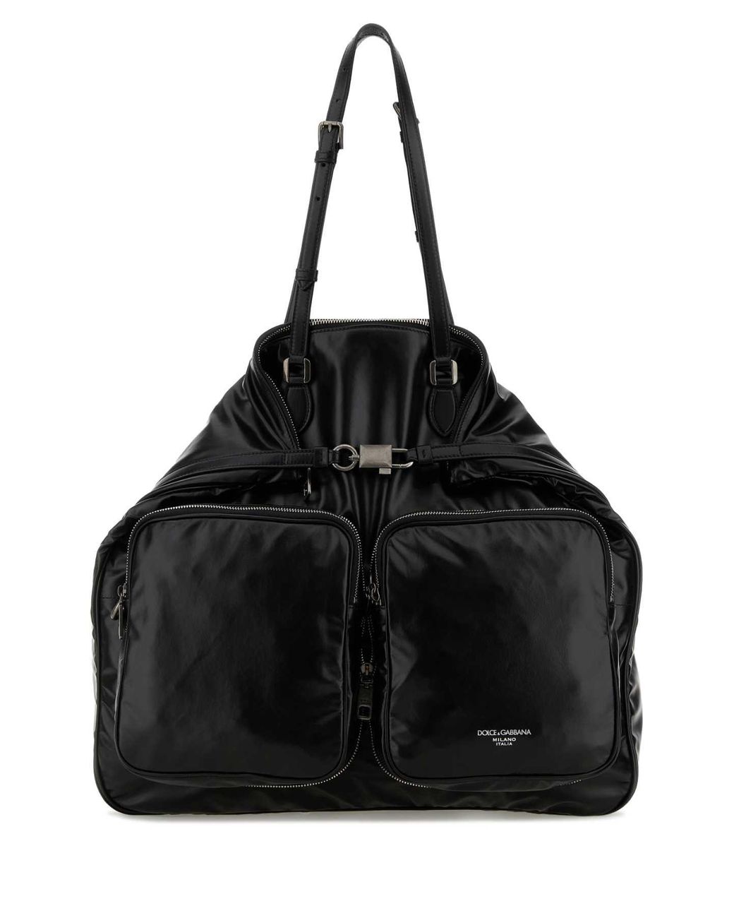 Dolce & Gabbana Black Leather Shopping Bag for men