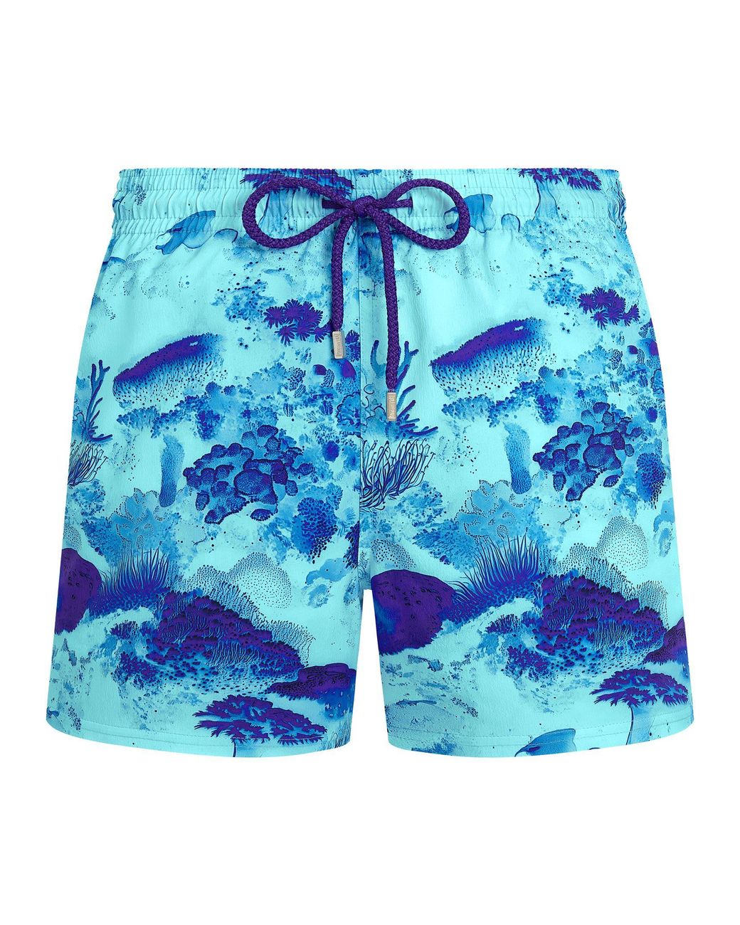 Vilebrequin Blue Swim Shorts With Underwater Seabed Print for men