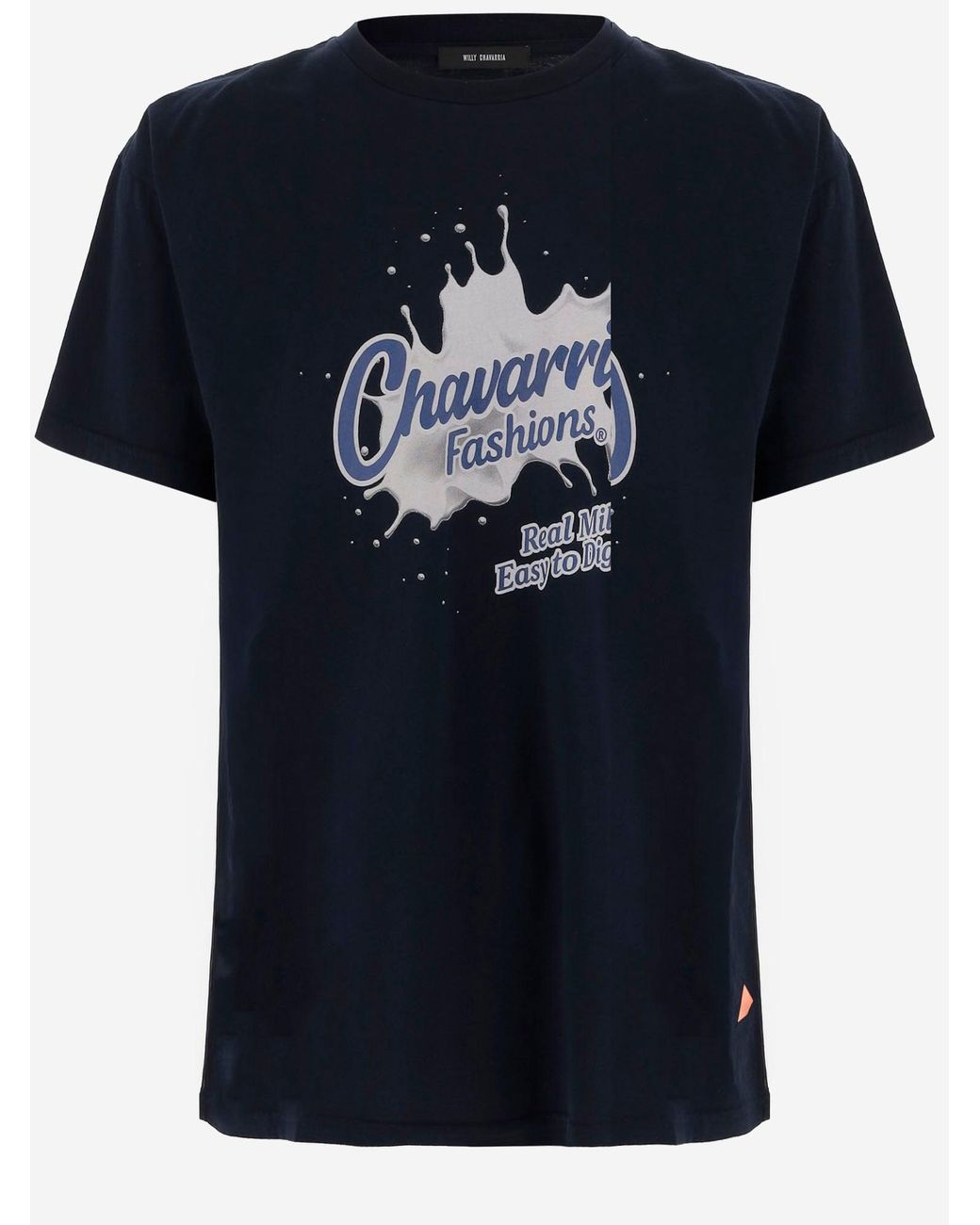 Willy Chavarria Black Printed Cotton T Shirt for men