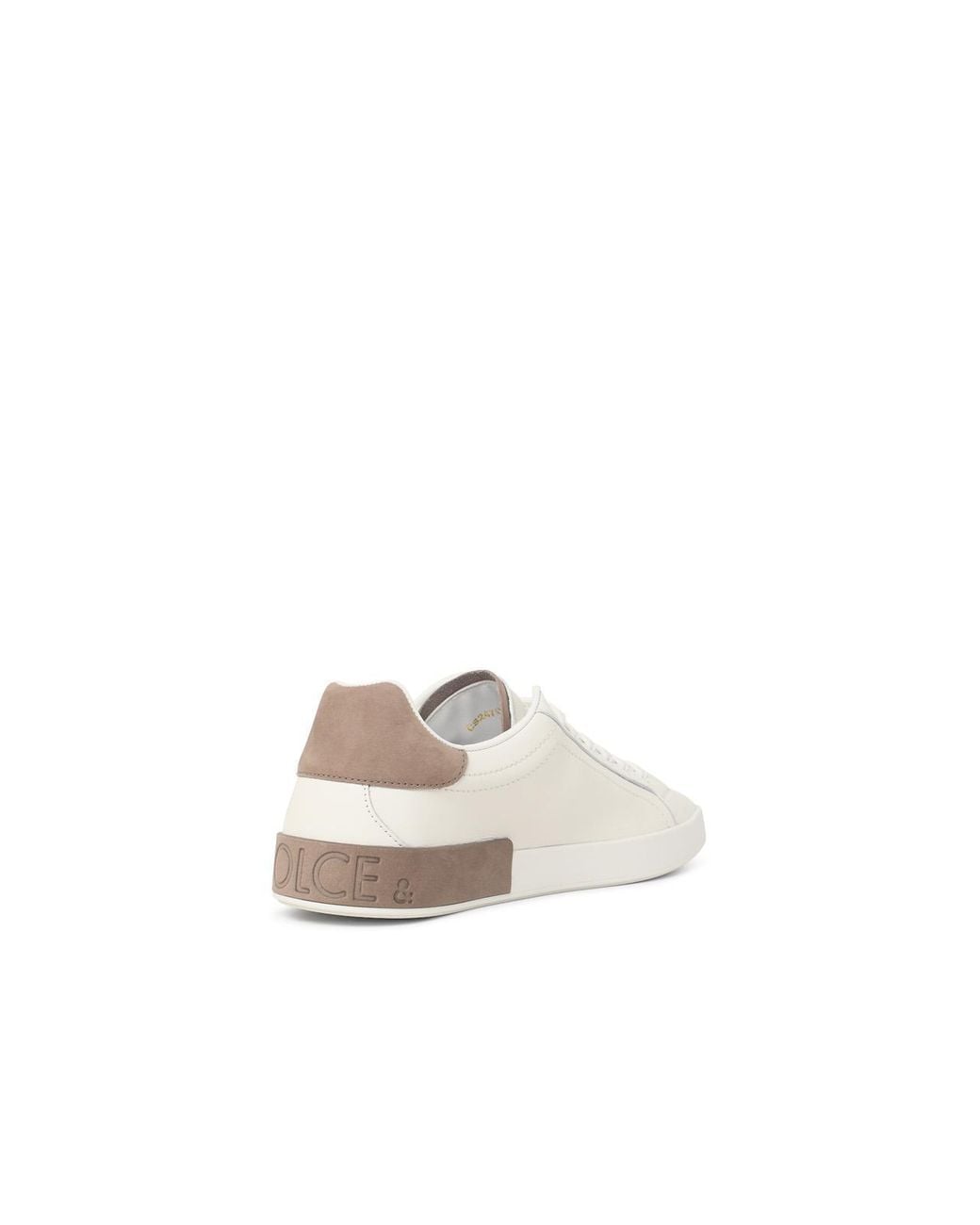 Dolce & Gabbana White Dolce & Gabbana 'Portofino' Leather Sneakers