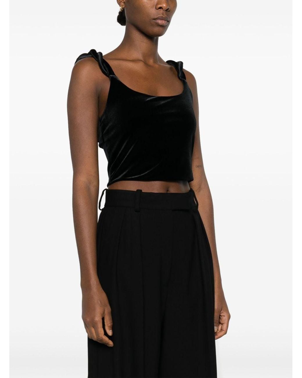 Emporio Armani Black Velvet Top