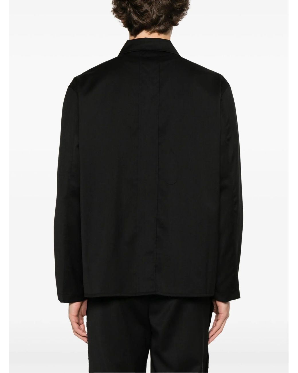 Paura Shin Overshirt mit Reißverschluss in Black für Herren