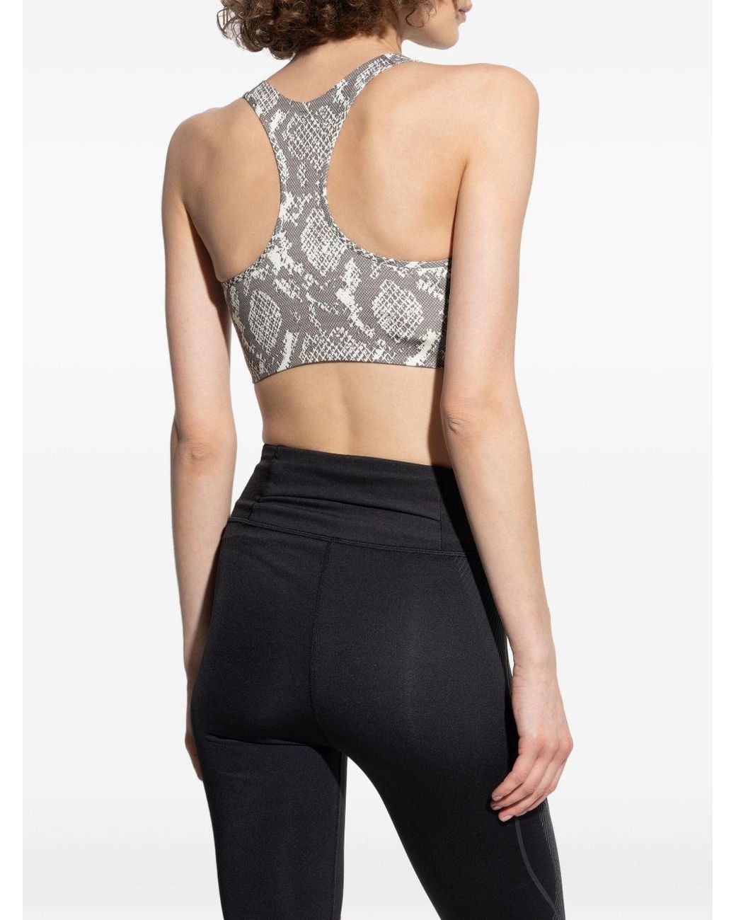 Adidas By Stella McCartney Gray Adidas By Stella Mccartney Printed Gym Bra