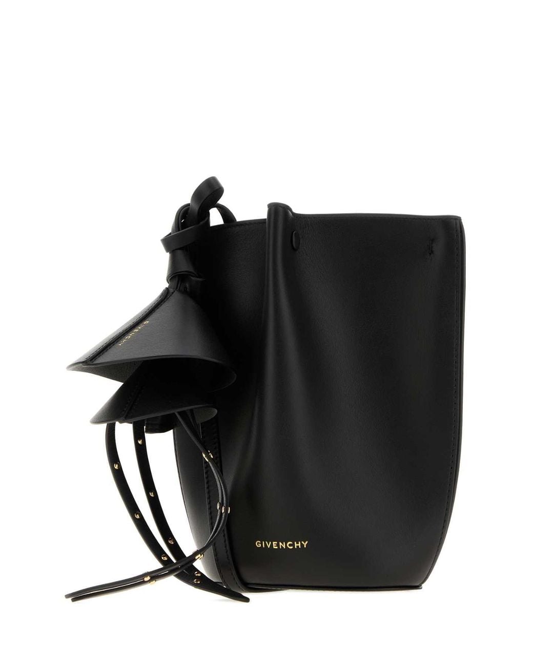 Givenchy Black Leather Nano Snap Bucket Bag