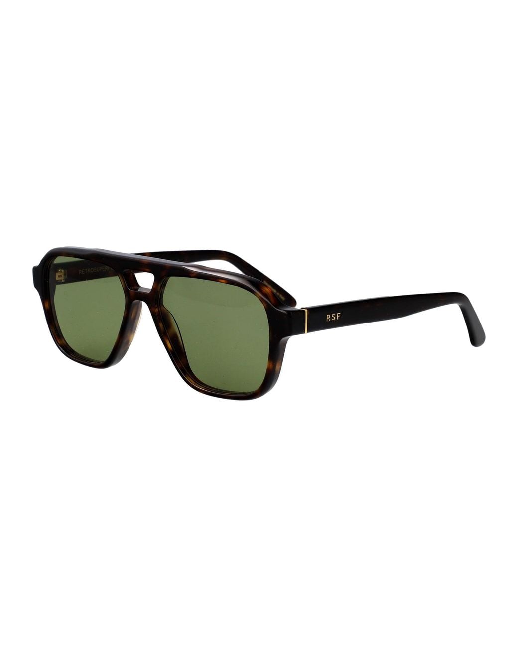 Retrosuperfuture Green Havana Acetate Sunglasses