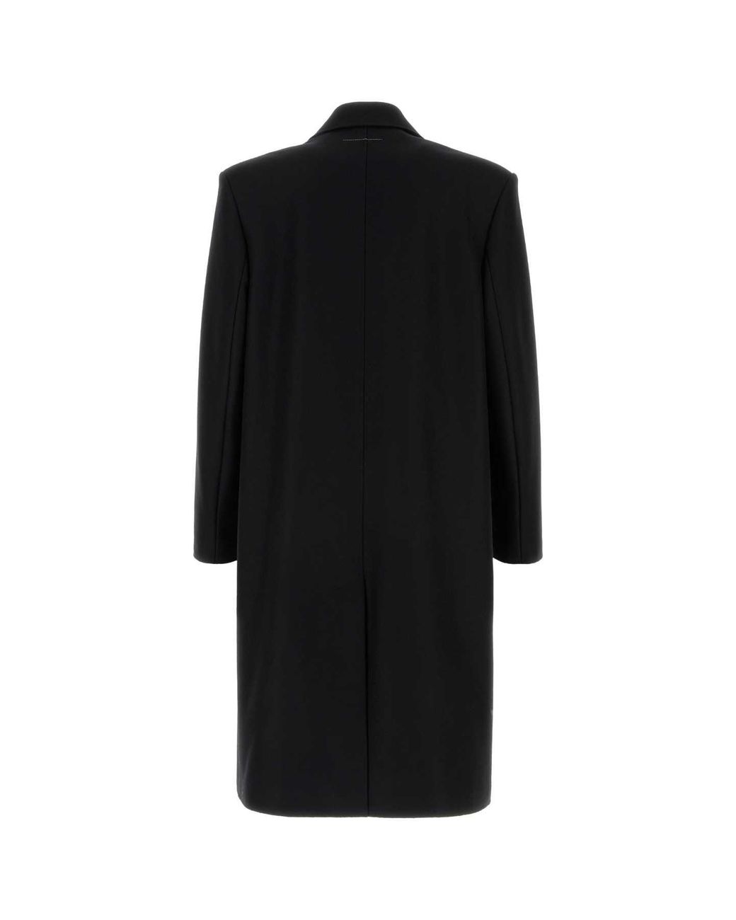 MM6 by Maison Margiela Black Wool Blend Coat