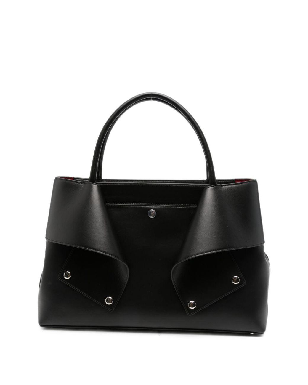 Totême Black Mercer Leather Shoulder Bag