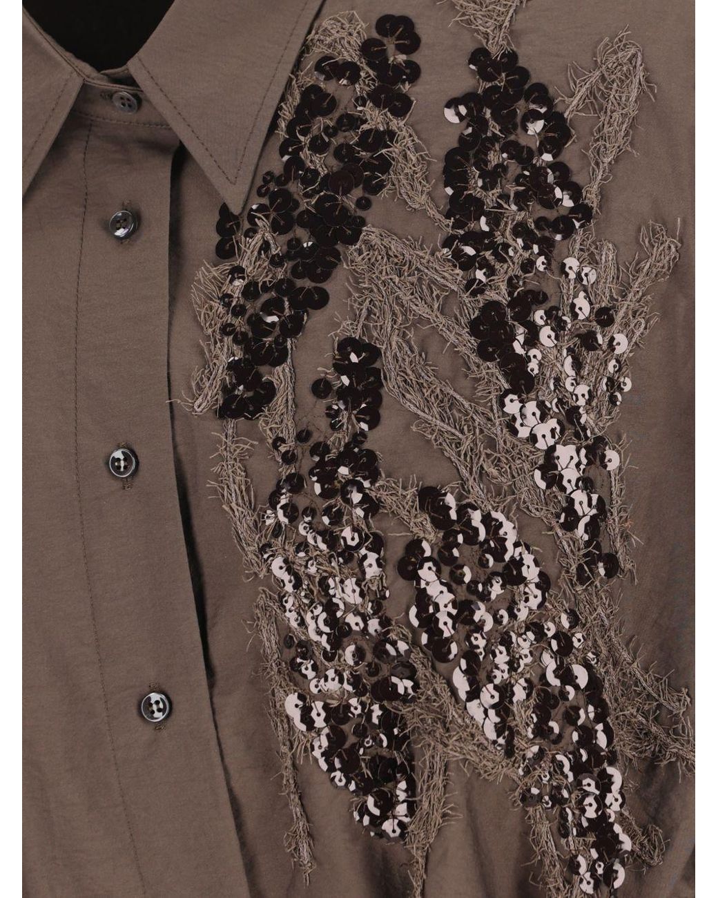 Brunello Cucinelli Brown Cotton Long Dress