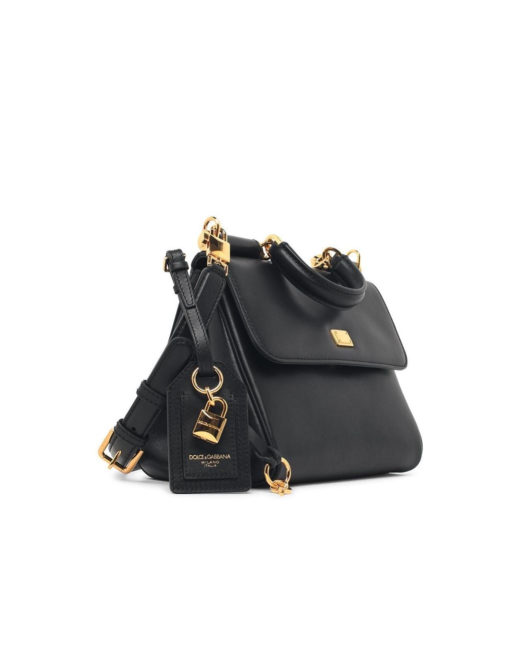 Dolce & Gabbana Black Dolce & Gabbana Small 'My Sicily' Leather Bag