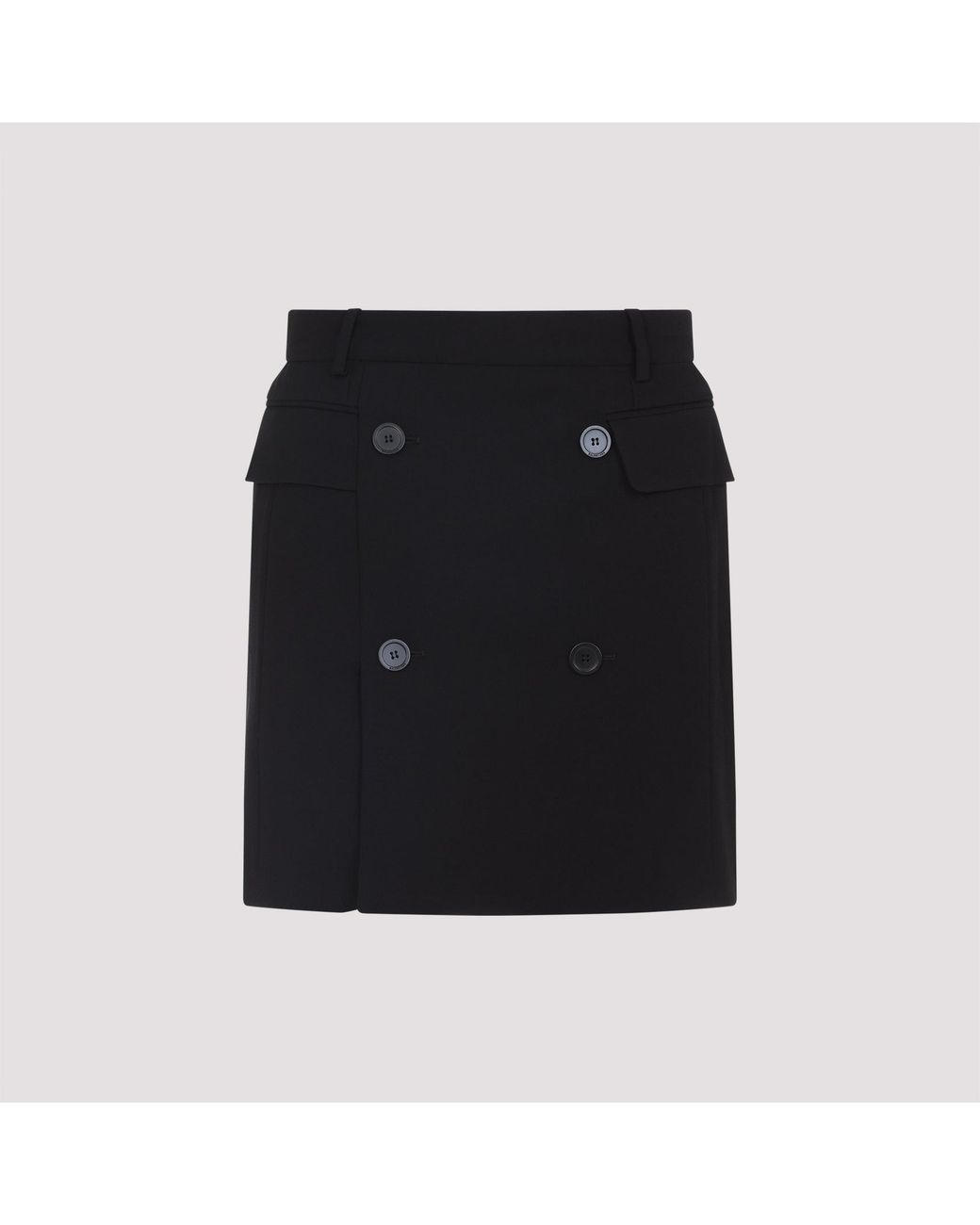 Balenciaga Black Twill Mini Skirt Viscose