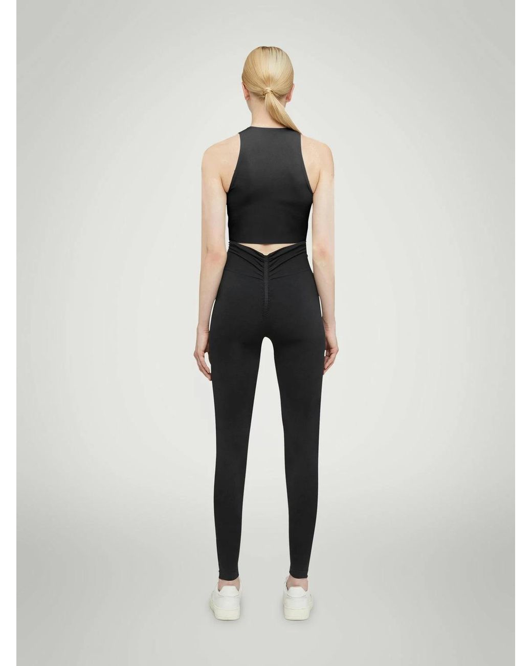 Wolford Black Ruched-Detailing Performance Top