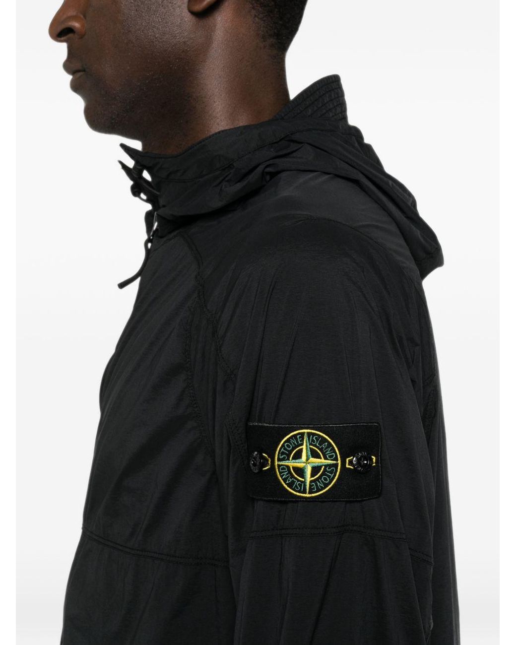 Stone Island Black Nylon Blouson Jacket for men
