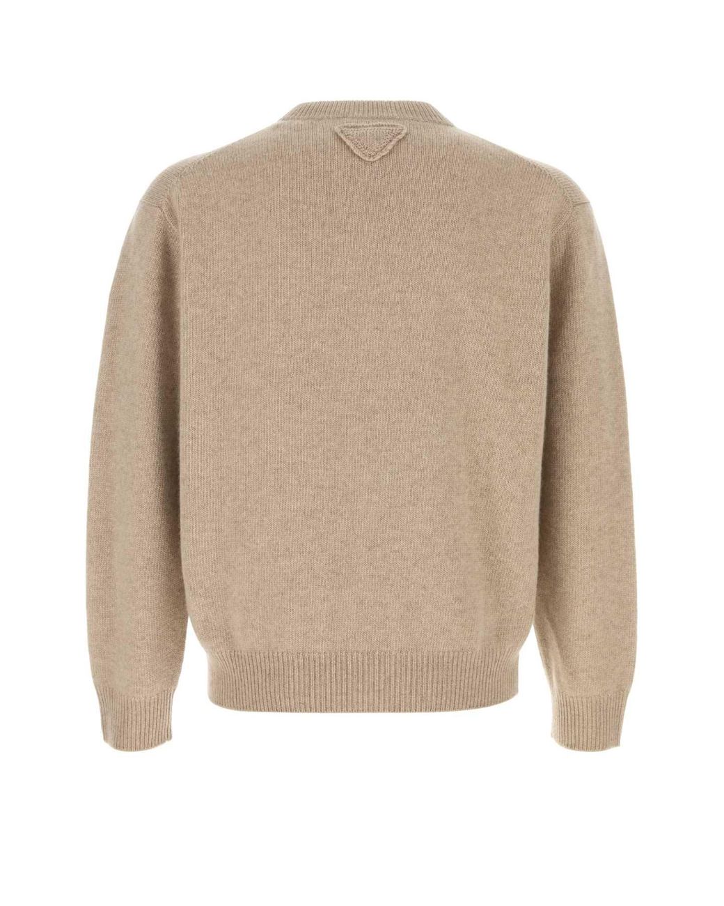 Prada Natural Crew Neck Sweaters for men