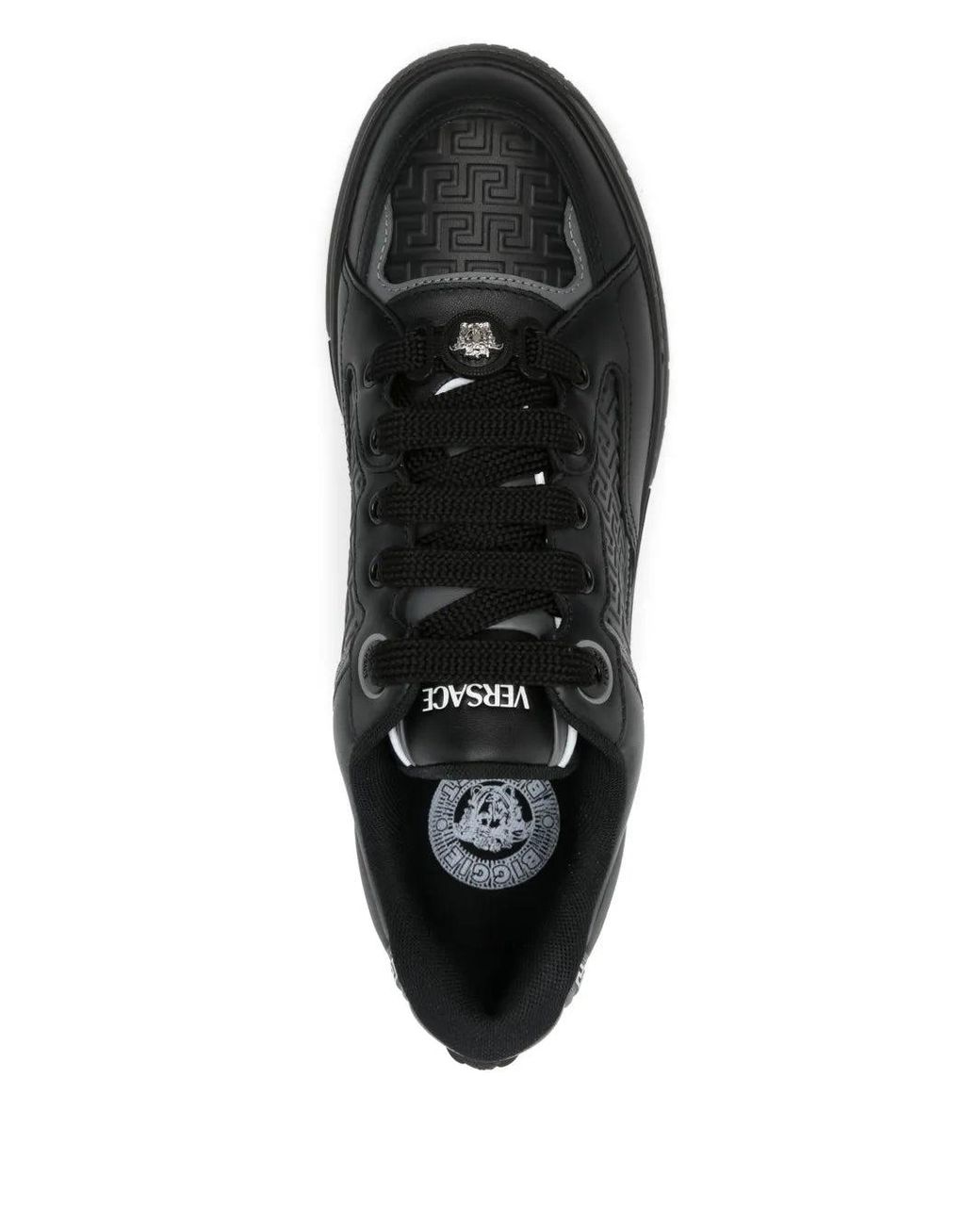 Biggie Basket Zapatillas De Piel Con Adornos Versace de hombre de color Black