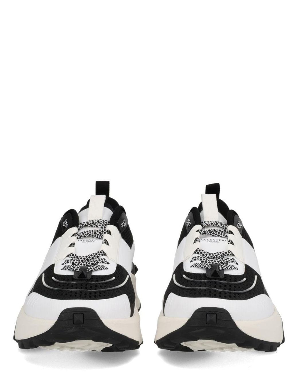 Valentino Garavani Black Leather Low-Top Sneakers for men