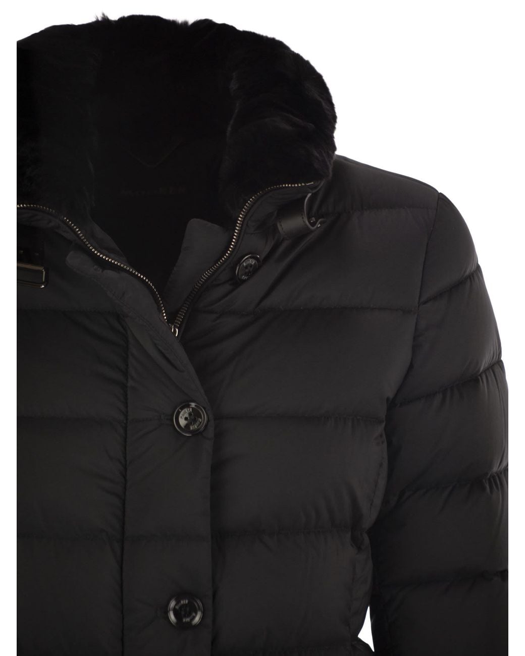 Moorer Black Vetiver S3 Long Down Jacket