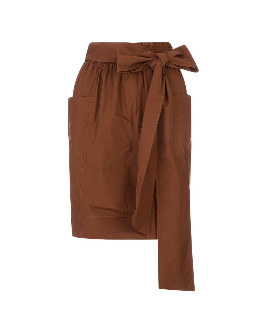 Chloé Brown Cotton Midi Skirt