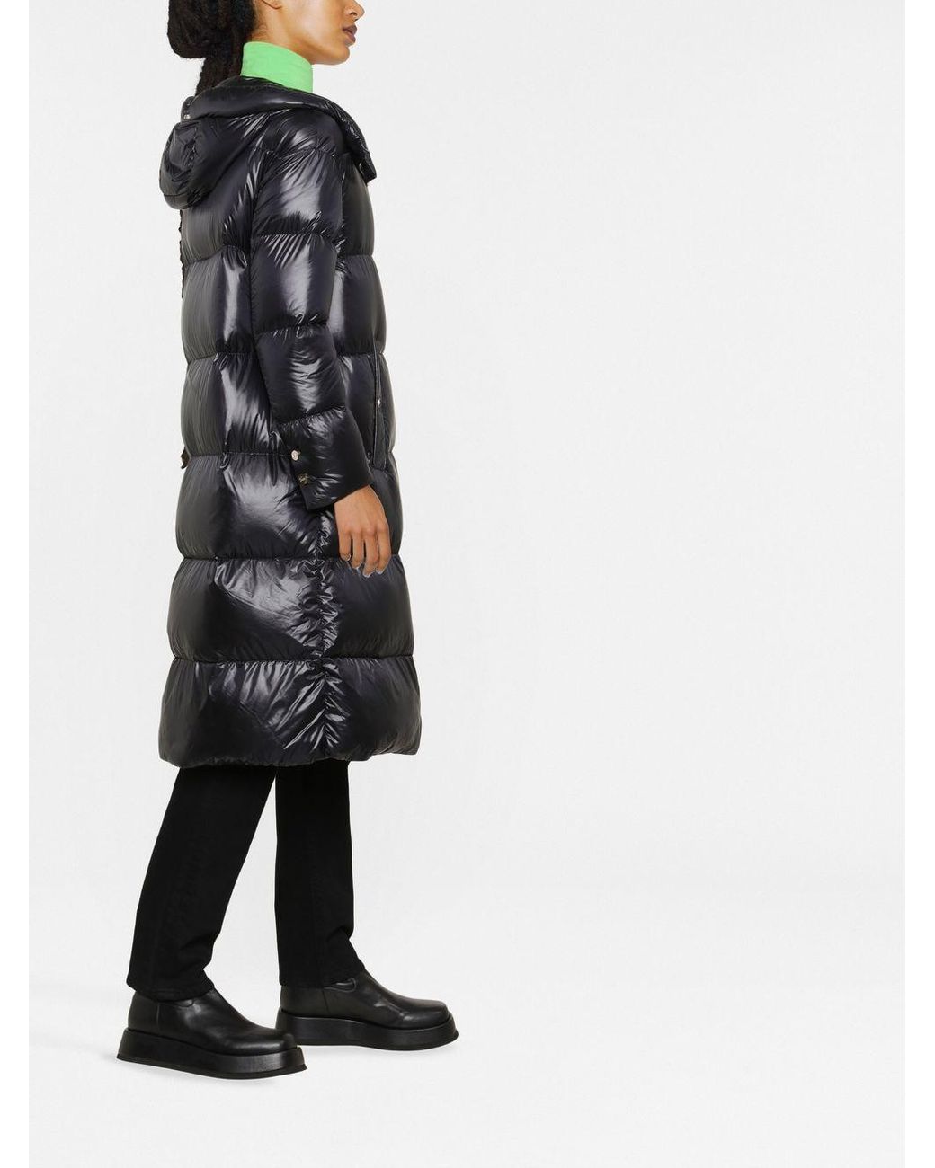 Herno Black Ultralight Long Down Jacket