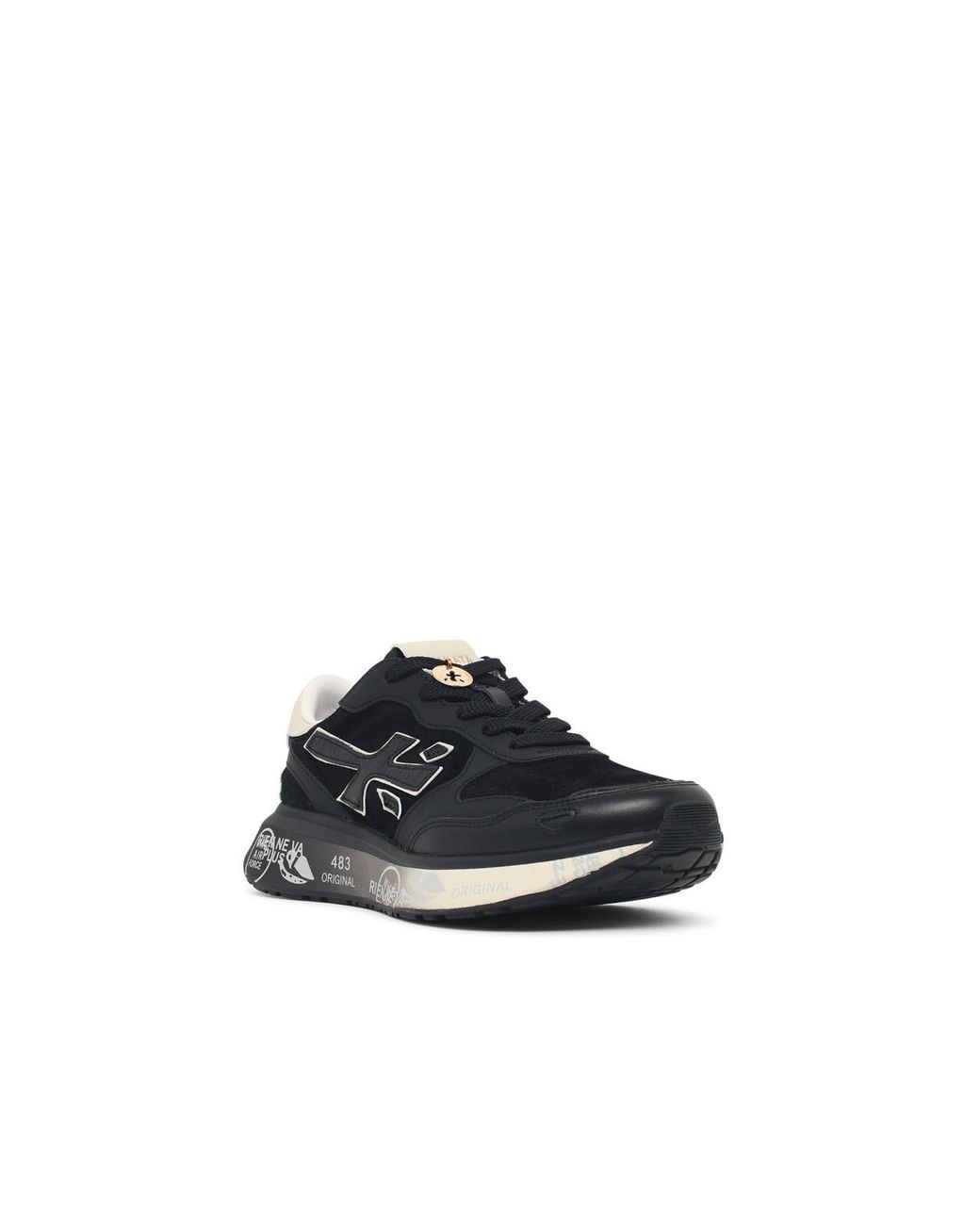 Premiata Black 'Lauryn' Suede Blend Sneakers