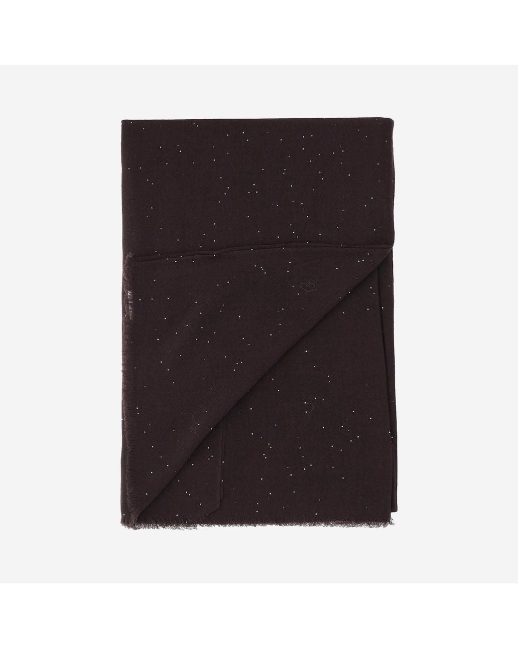 Faliero Sarti Black Wool Scarf Raissa